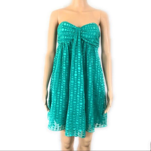 Express Dresses & Skirts - Express Dress Sz 4 Green Strapless Empire Waist